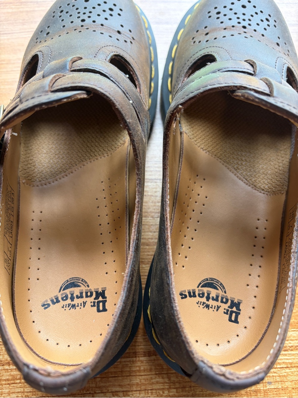 Dr. Martens Brown Double-Buckle Mary Jane Shoes - Picture 3 of 10
